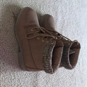 Tan ankle boots